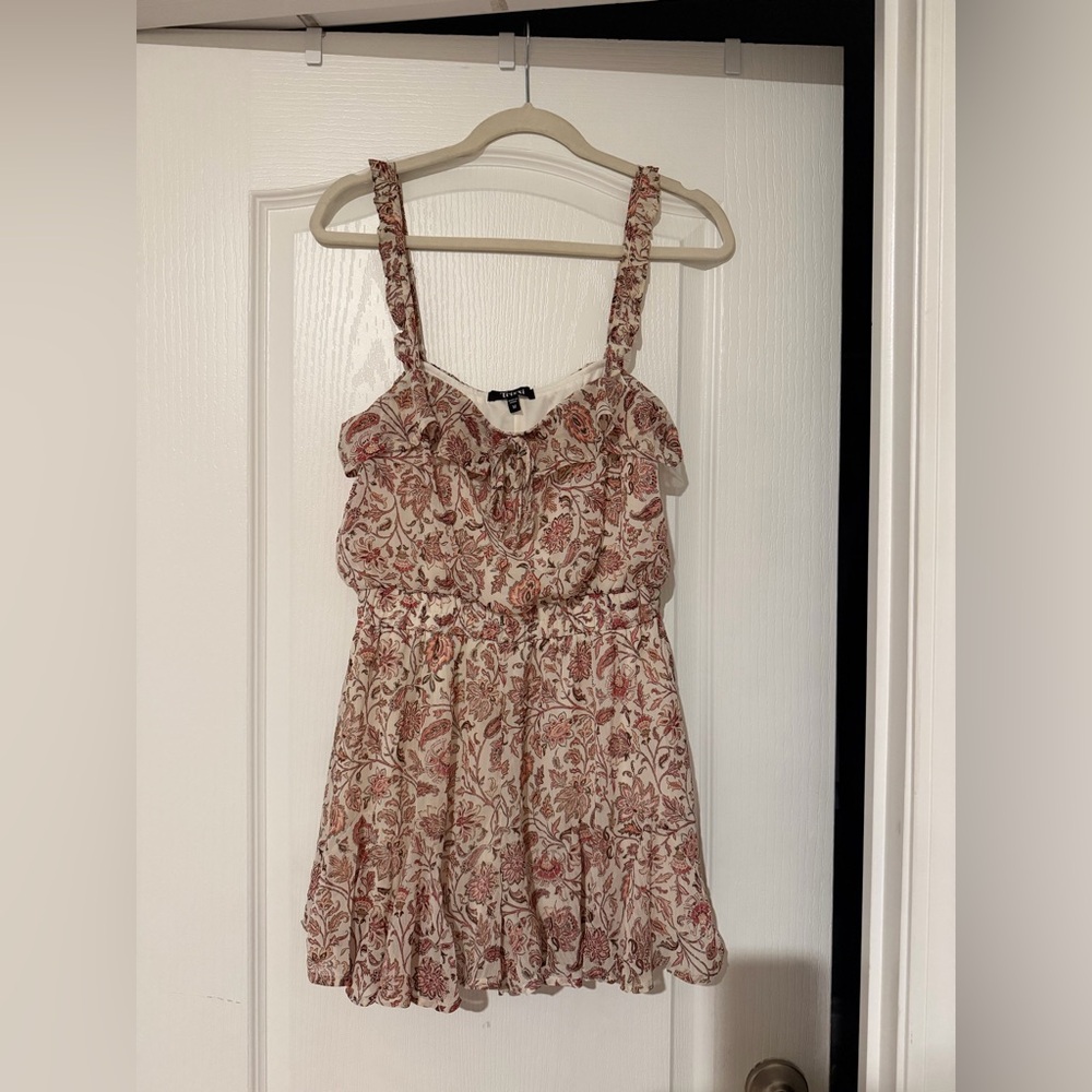 Trixxi Cream and Pink Floral Romper